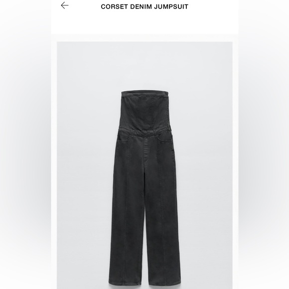 Zara Pants & Jumpsuits Corset Denim Jumpsuit Zara Poshmark
